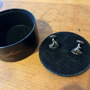 Jan Leslie sterling silver sailboat cufflinks